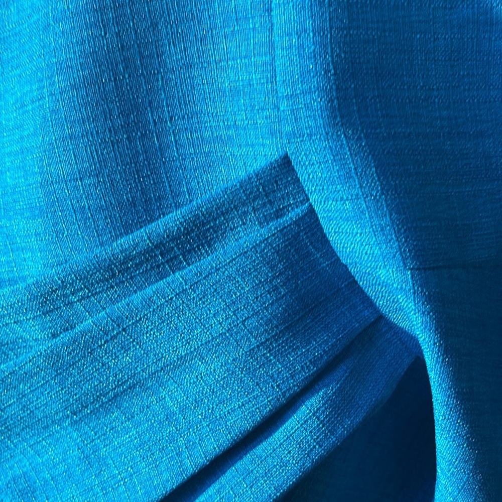 EVAN-PICONE NWOT SHEATH TEAL BLUE 100% POLYESTER, LINEN LOOK, CASUAL DRESS SZ 6 - Picture 4 of 15